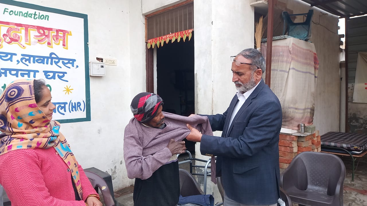 Read more about the article ए एस आर फाउंडेशन की सहायता की मुहिम पहुंची वृद्धाश्रम बाघोला ( पलवल) तक